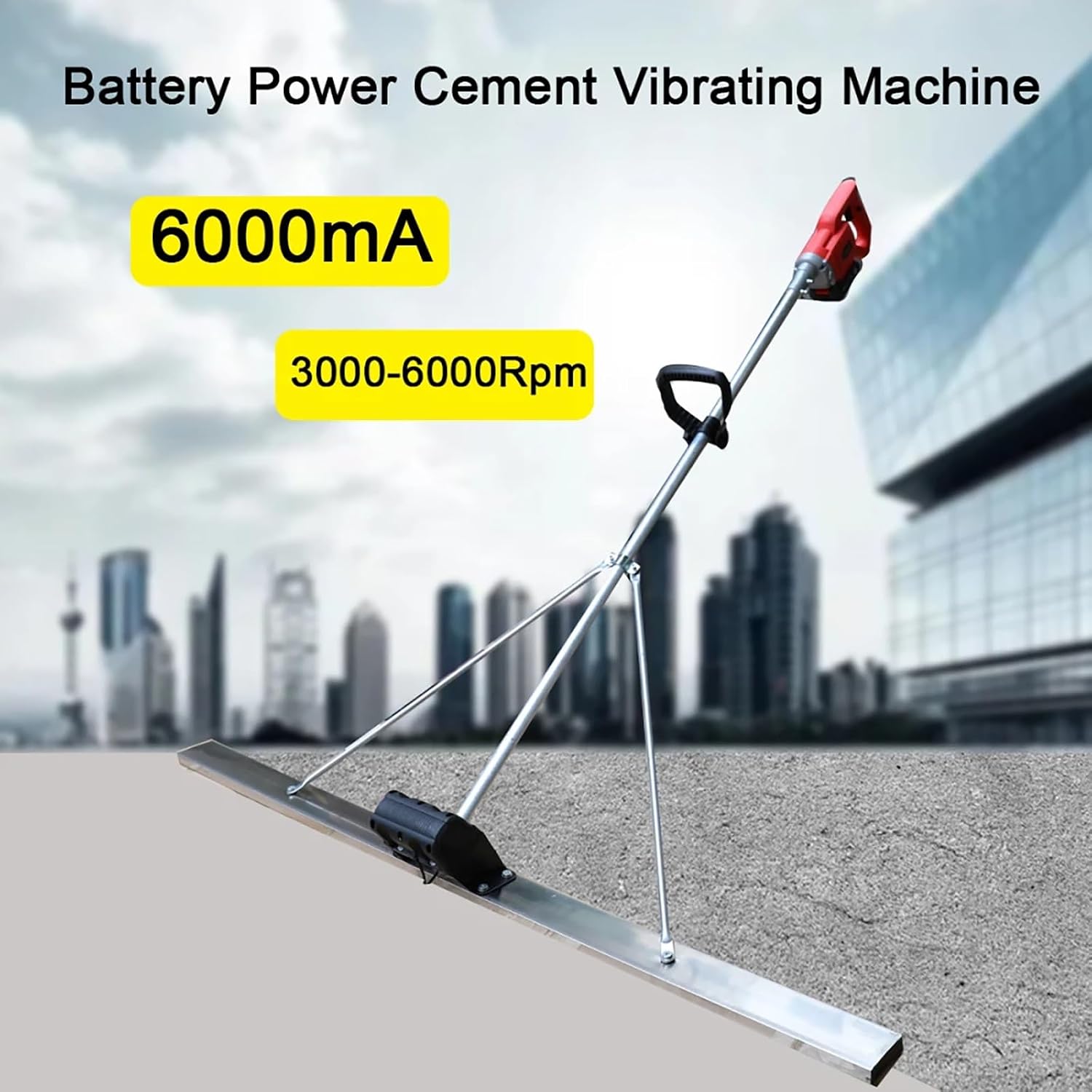 Power Concrete Screed Vibratory Kit,Power Screed Concrete Finishing Tool,6000 RPM 150CM Blade Screed Concrete Finishing Tool,Power Screed Vibration Tool for Concrete Processing
