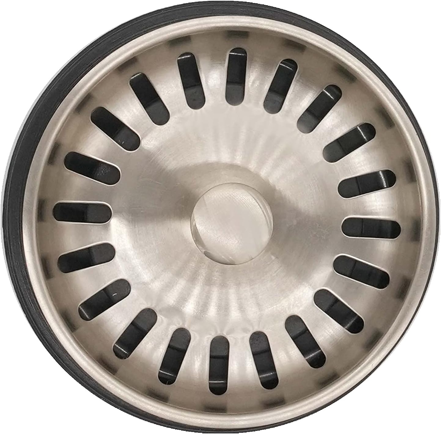 Westbrass CO2195S-20 Combo Pack 3-1/2' Wing Nut Twist Style Large Basket Extra-Deep Collar Kitchen Sink Waste Disposal Flange with Strainer Stopper, Stainless Steel