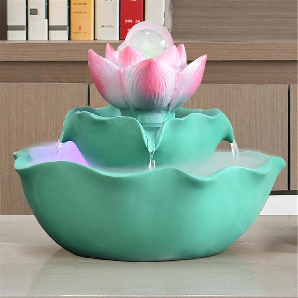 Tabletop Tabletop Fountain 3-Tiers Small Waterfall Fountains for Bedroom Living Room Office Decor(Medium)