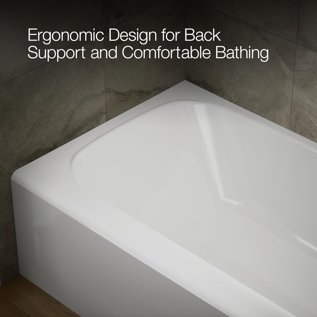 Kohler 25834-RA-0 Avec® 72' x 36' alcove bath, right drain, White