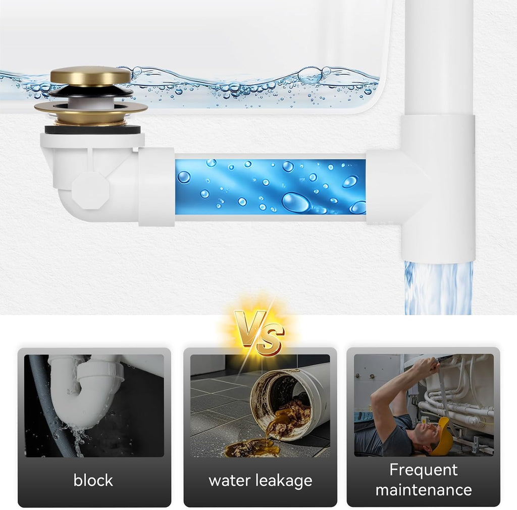 Slotted Overflow Bath Drain with Toe-Tap Stopper, Compatible with Kohler Elevance/Archer/Underscore/Rêve/Parity Baths and whirlpools, Easy Installation, Slotted Overflow Bath Drain
