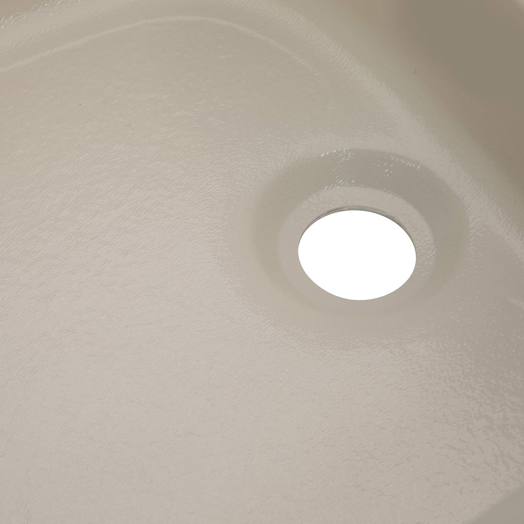 Lippert Replacement 24' x 40' Parchment Bathtub with Right Drain, Scratch-Resistant ABS Acrylic for RVs, Travel Trailers, 5th Wheels, Motorhomes - P2440RHSPK