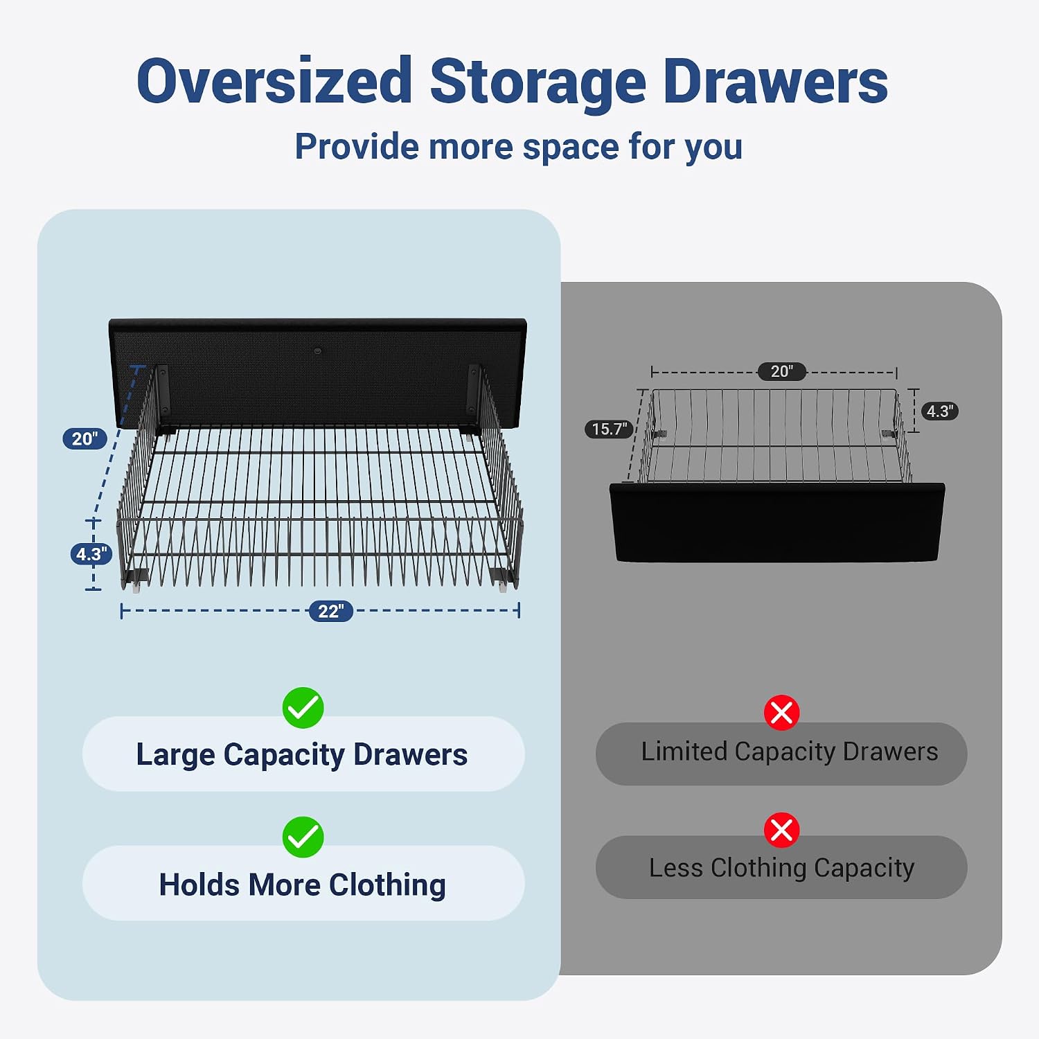 Allewie Velvet Vertical Tufted Queen Upholstered Platform Bed Frame with 2-Tier LED Storage Headboard & 2 Storage Drawers, USB & Type-C Charging Ports, Noise-Free/No Box Spring Needed, Black