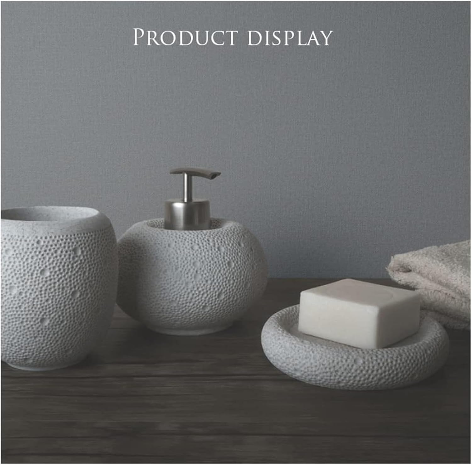 Bathroom Accessory Natural Sand Bathroom Accessory Set Soap Dispenser Sets(Blue,5 Pack)