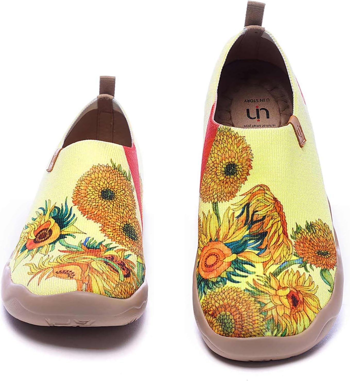 UIN Women's Casual Loafers Travel Painted Walking Slip On Lightweight Comfortable Canvas Fashion Sneakers