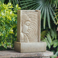 9x6.5x14 Indoor Buddha Water Fountain, Polyresin Tabletop Fountain with LED Light RB521