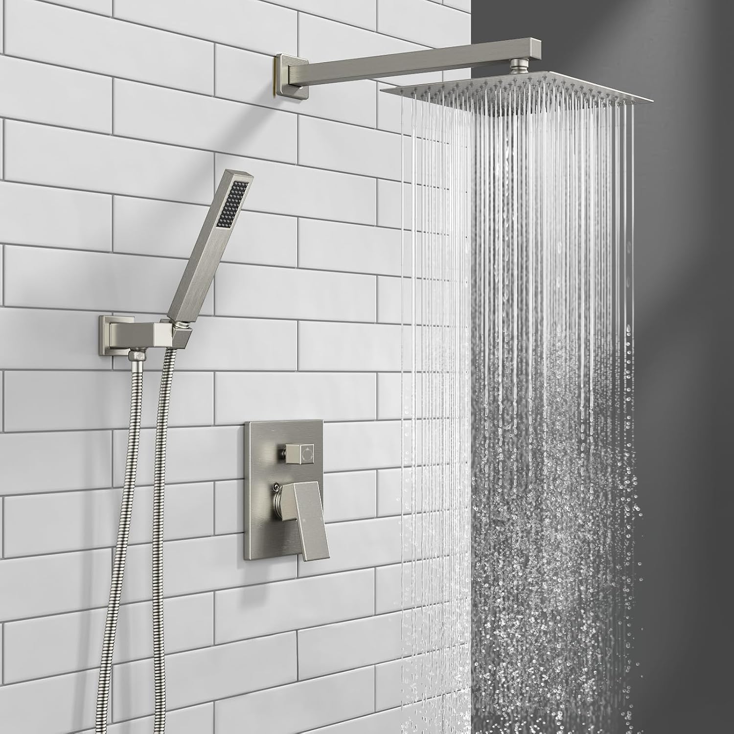 Lava Odoro Shower Faucet and Bathroom Faucet Set, Shower Faucet Combo, Brushed Nickel