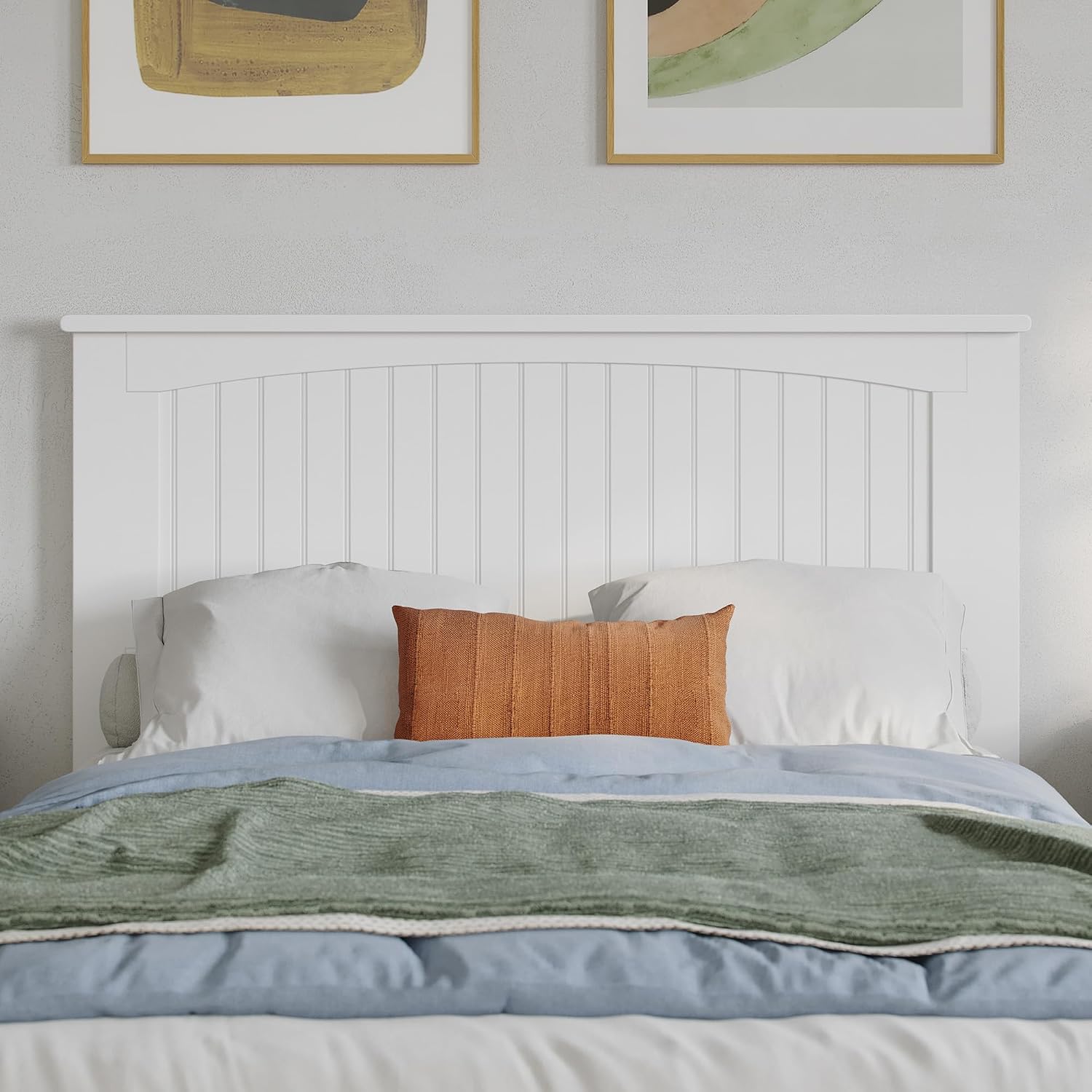 AFI, Nantucket Full Solid Wood Panel Headboard, White