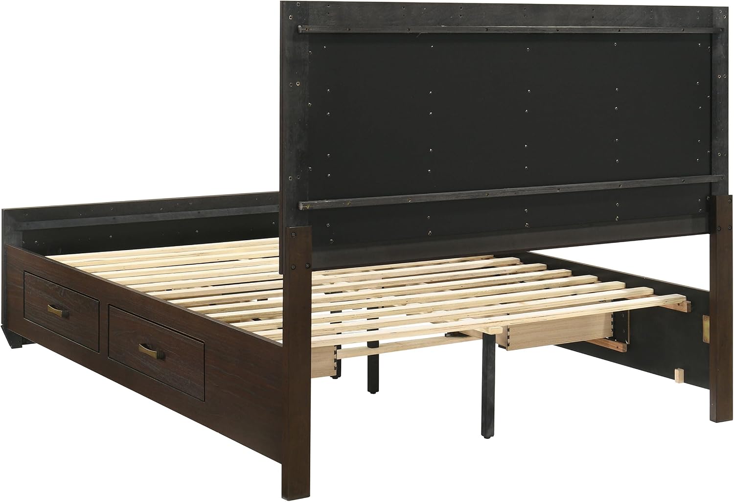 Coaster Home Furnishings Kauffman Transitional 4-Piece Bedroom Set Queen Size Storage Panel Bed Frame 54-inch Headboard Dark Cocoa 204390Q-S4