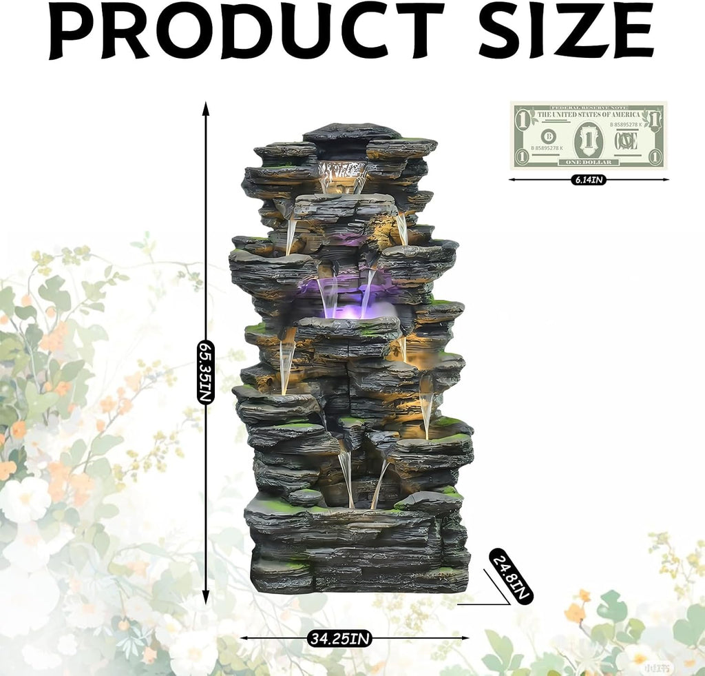 Top Outdoor Water Fountain Outside, Garden Water Fountain Decor for Gardens, Landscaping, Patios, Lawns