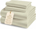 LANE LINEN 100% Egyptian Cotton Bed Sheets California King Size - 1000 Thread Count, Soft & Comfy Sateen Weave No Pill Fade Resistant Cal King Bedding Set, Machine wash 15'' Deep Pocket- Linen
