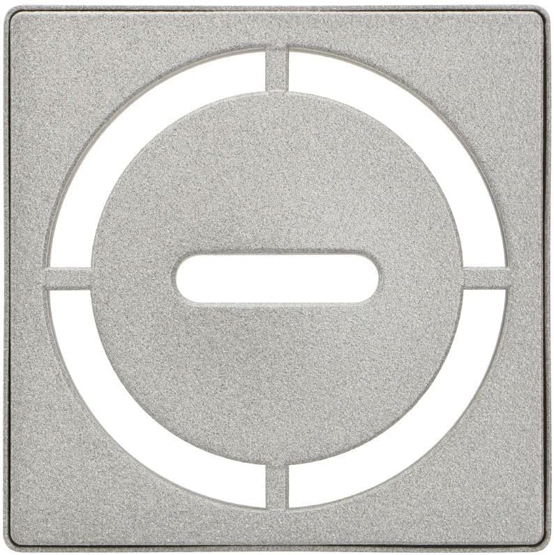Schluter Kerdi-Drain Grate Kit with Integrated Slope Bonding Flange - Ideal for Bathroom or Wet Rooms - 4' Stone Grey Pure, Adjustable - KDIF4GRKTSSGD8
