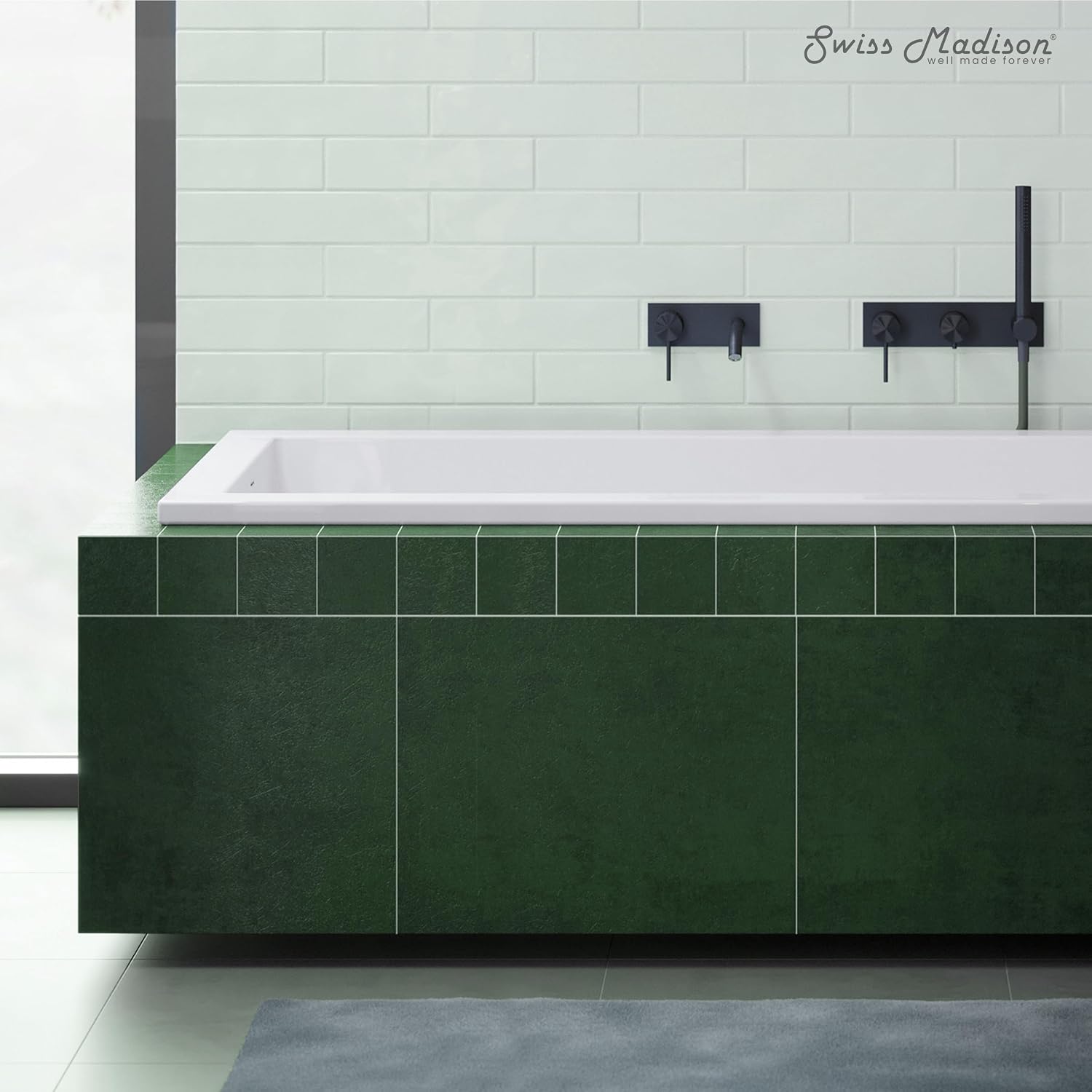 Swiss Madison Voltaire 48' x 30' Reversible Drain Drop-In Bathtub