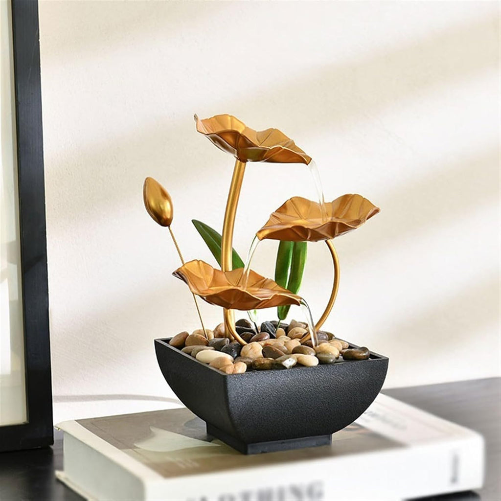 GLigeT Tabletop Fountain Circulating Water Fountain Ornaments Desktop Water Features Office Fortune-Making Decorations Living Room Circulating Fountains Water Fountain Decor