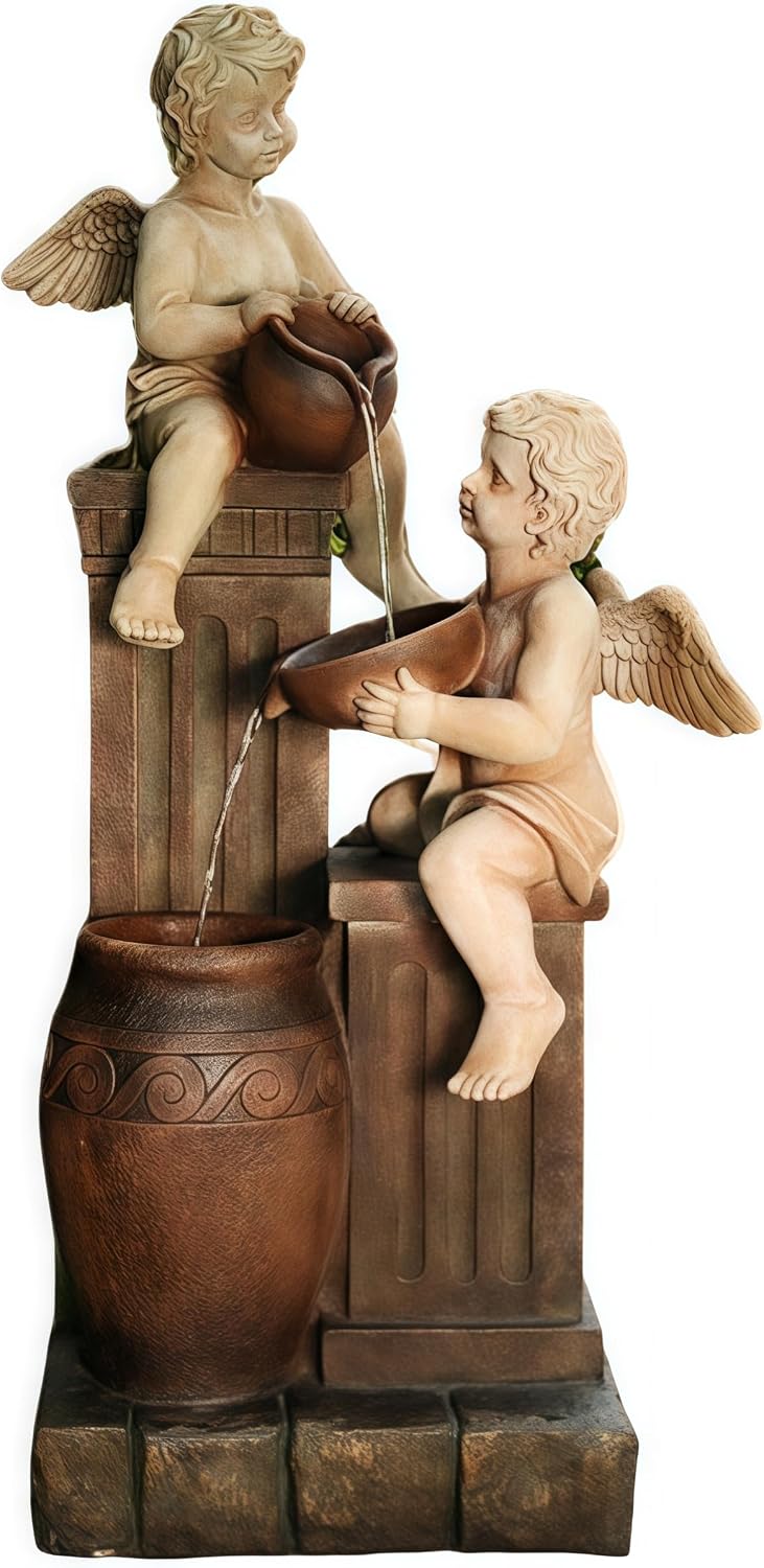 Top Outdoor Water Fountain Outside, Garden Water Fountain Decor for Gardens, Landscaping, Patios, Lawns (Large)