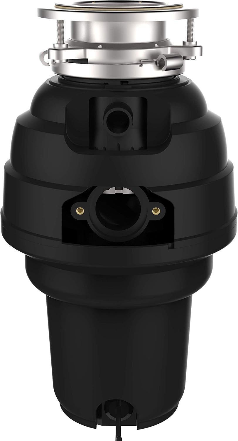 Waste Maid 10-US-WM-658-3B Garbage Disposal Anti-Jam Stainless Steel Food Waste Grinding System, 1-1/4 HP Premium, Black