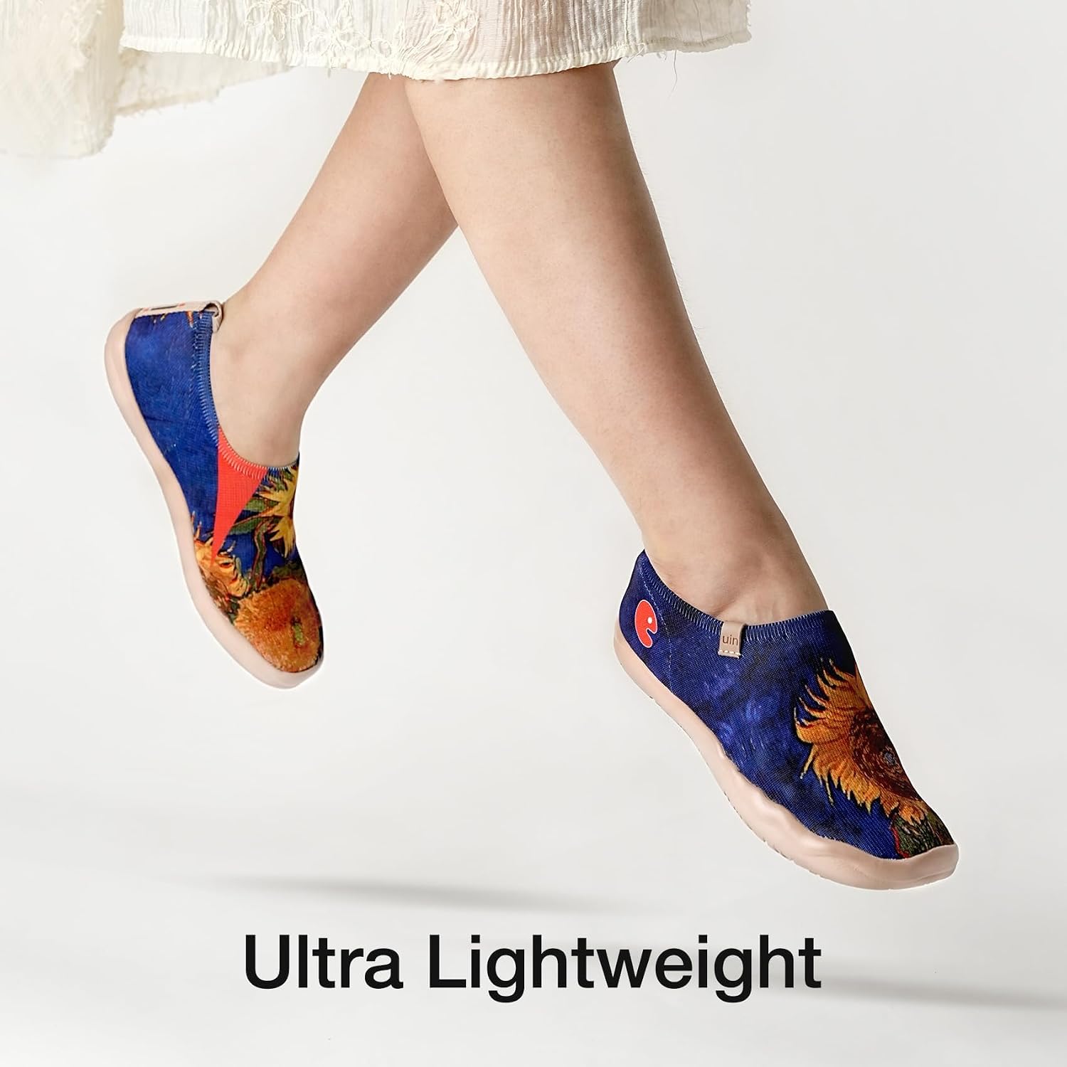 UIN Women's Casual Loafers Travel Painted Walking Slip On Lightweight Comfortable Canvas Fashion Sneakers