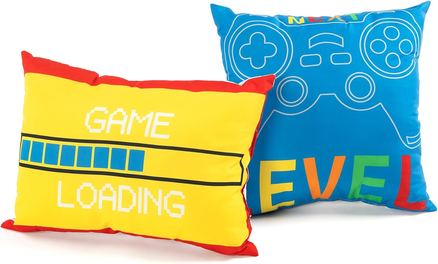 Lush Decor Video Games Reversible Quilt Queen Size 4 Piece Set Full/Queen Black & Red - Kids Bedding Set Queen Quilt - Kids Bedroom Decor