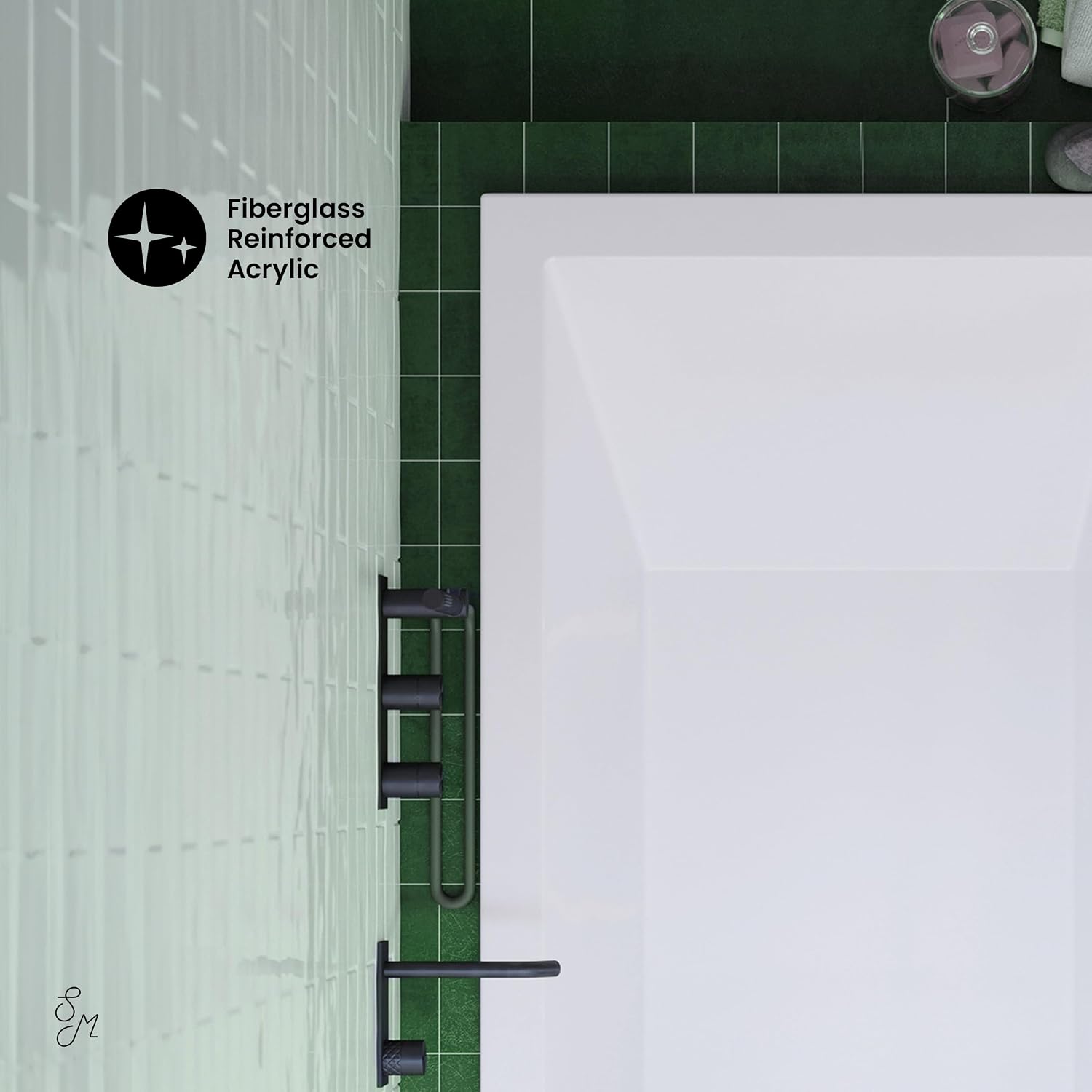 Swiss Madison Voltaire 48' x 30' Reversible Drain Drop-In Bathtub