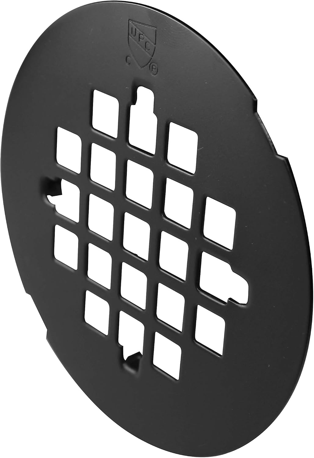 Westbrass D319-25-62 4-1/4' OD Casper Style Brass Snap-in Shower Strainer Grid Drain Cover, Matte Black (25-Pack)