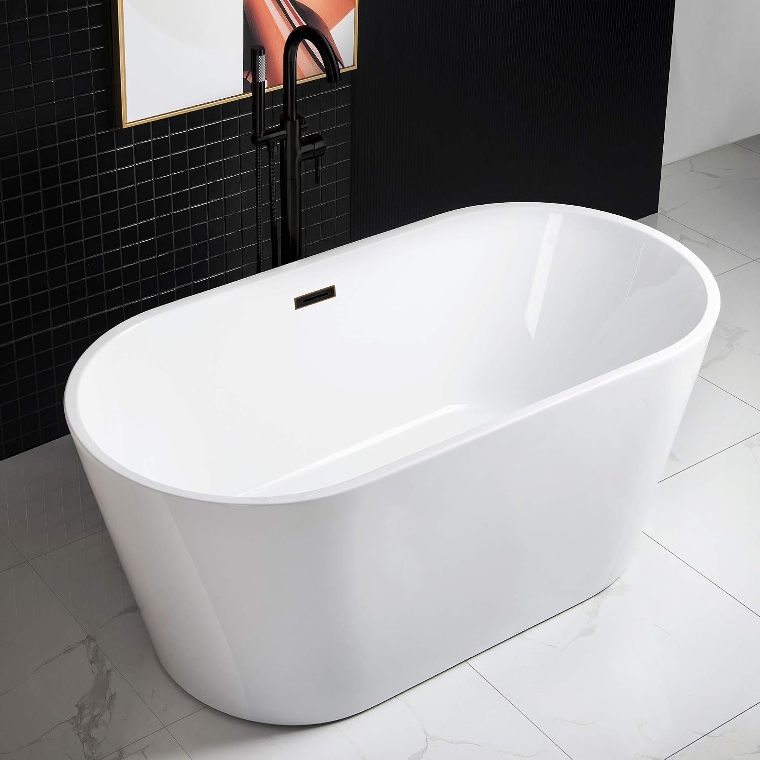 WOODBRIDGE BTA1514-ORB-Drain &O Bathtub, Oil-Rubbed Bronze