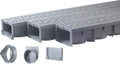 URA WATER - Model UA-100 - Drainage Trench Set - Channel Drain With Grate - Gray Plastic - 3 x 39' - (117' Total Length)