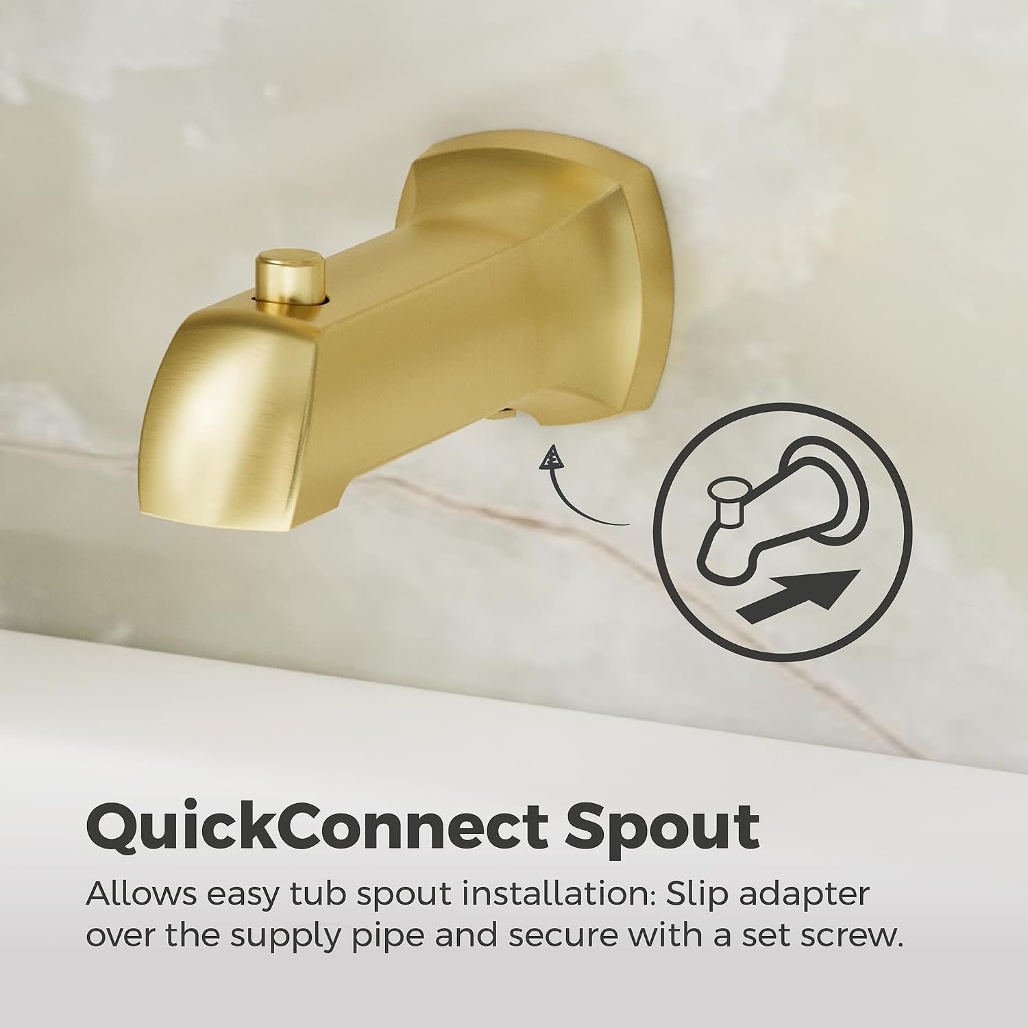Pfister Vaneri Tub and Shower Faucet Set with Valve Single Handle Brushed Gold Finish Complete Trim Kit Push Button Diverter WaterSense Certified Bathroom Fixtures 8P8WS2VRISBG