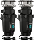 Moen Prep Series PRO 1/2 HP Continuous Feed Compact Garbage Disposal, Power Cord Included, GXP50C (Pack of 2)