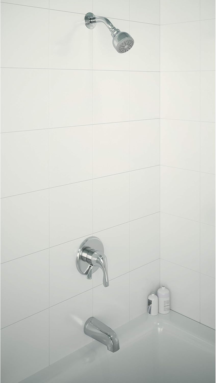 Symmons S-9602-PLR-1.5-TRM Origins Single Handle 1-Spray Tub and Shower Faucet Trim in Polished Chrome - 1.5 GPM (Valve Not Included)