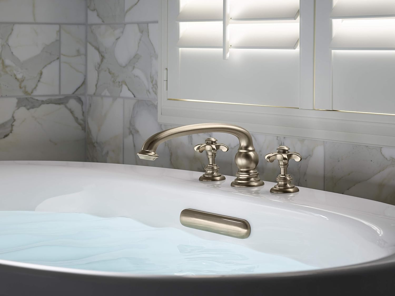 Kohler K-7271-BV Clearflo 1 1/2' Slotted Overflow Bath Drain, Matte Black