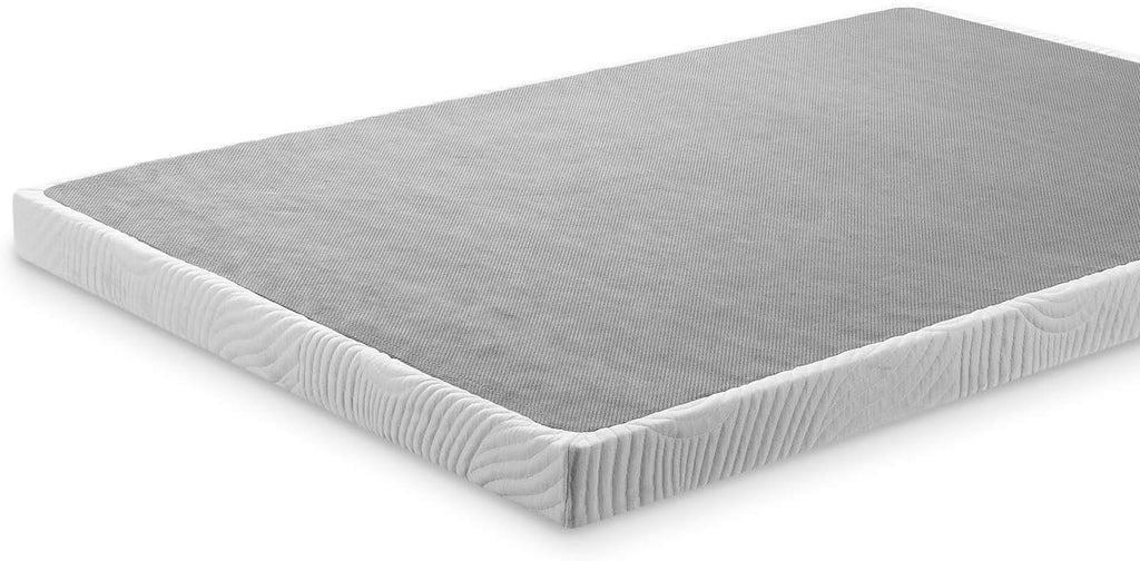 Zinus 4 Inch Low Profile Quick Lock Smart Box Spring/Mattress Foundation/Strong Steel Structure/Easy Assembly, Twin, White