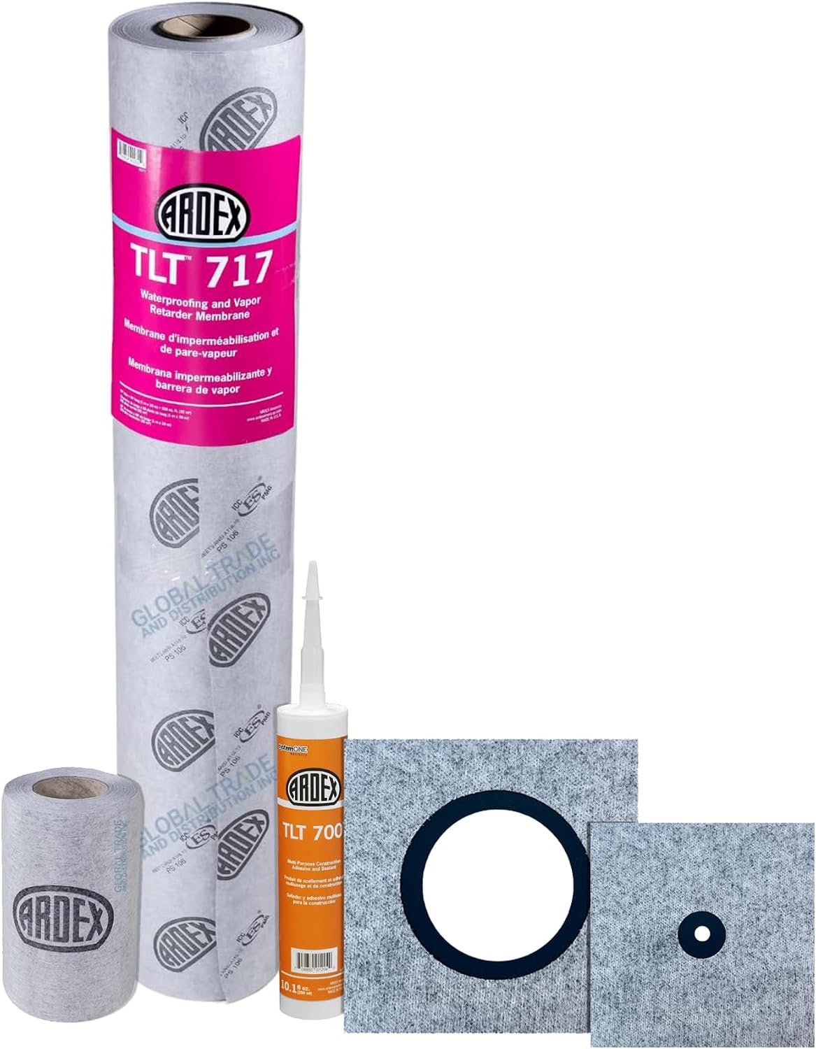 Ardex TUBKIT Bathtub Waterproofing Kit - Complete Set with Membrane and Seals for Vapor-Tight Protection, Ideal for Tiled Surrounds, 75 Sq Ft