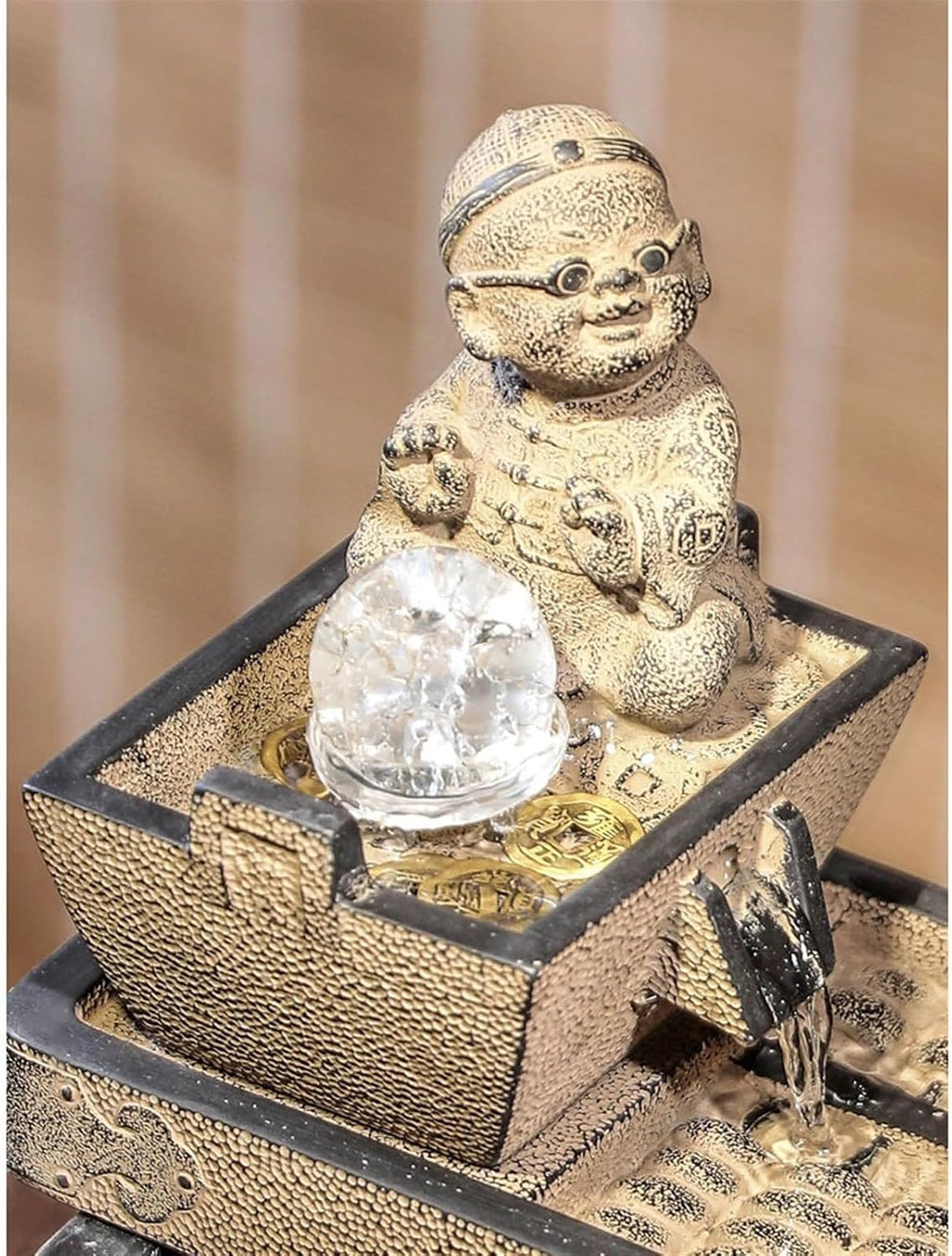 GLigeT Tabletop Fountain Desktop Fountain Water Feature Living Room Fortune Flowing Water Ornaments Front Office Desktop Decorations Water Fountain Decor