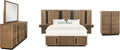 Coaster Home Furnishings Terrace Transitional 6-Piece Bedroom Set Queen Size Wall Panel Storage Bed Frame 58-inch Headboard Ash Brown 224900Q-S6P