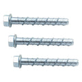 CONFAST LDC124 1/2' x 4' Zinc Plated Large Diameter Concrete Screw for Anchoring to Masonry, Brick or Block (25 per Box) (Pack of 3)