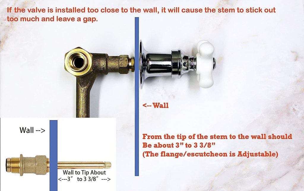 Trim Kit for 2-handle Shower Valve Porcelain Lever Handle, Fit Price Pfister Compression Stem Showers - By PlumbUSA Oil Rubbed Bronze Finish