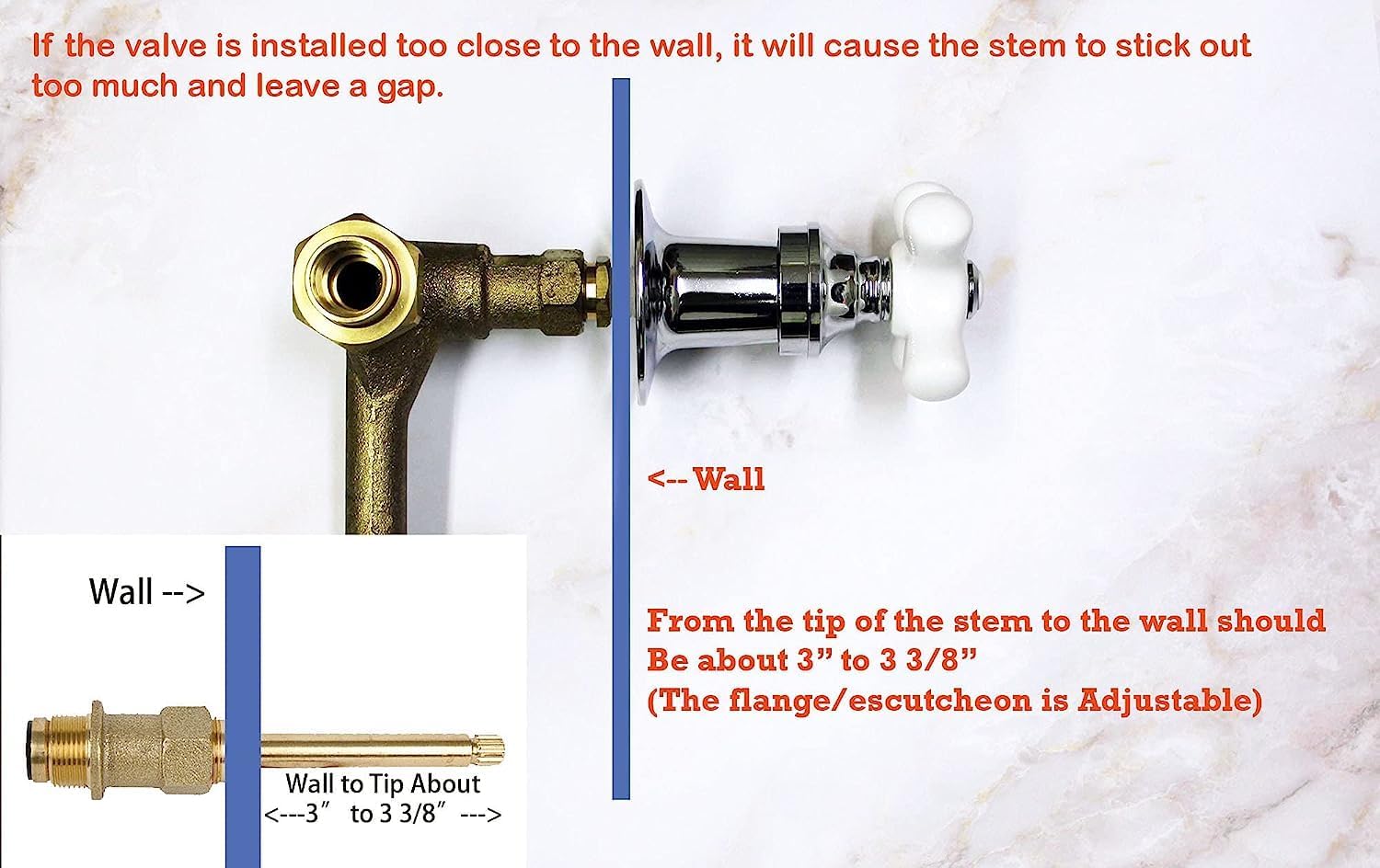 Trim Kit for 2-handle Shower Valve Porcelain Lever Handle, Fit Price Pfister Compression Stem Showers - By PlumbUSA Oil Rubbed Bronze Finish