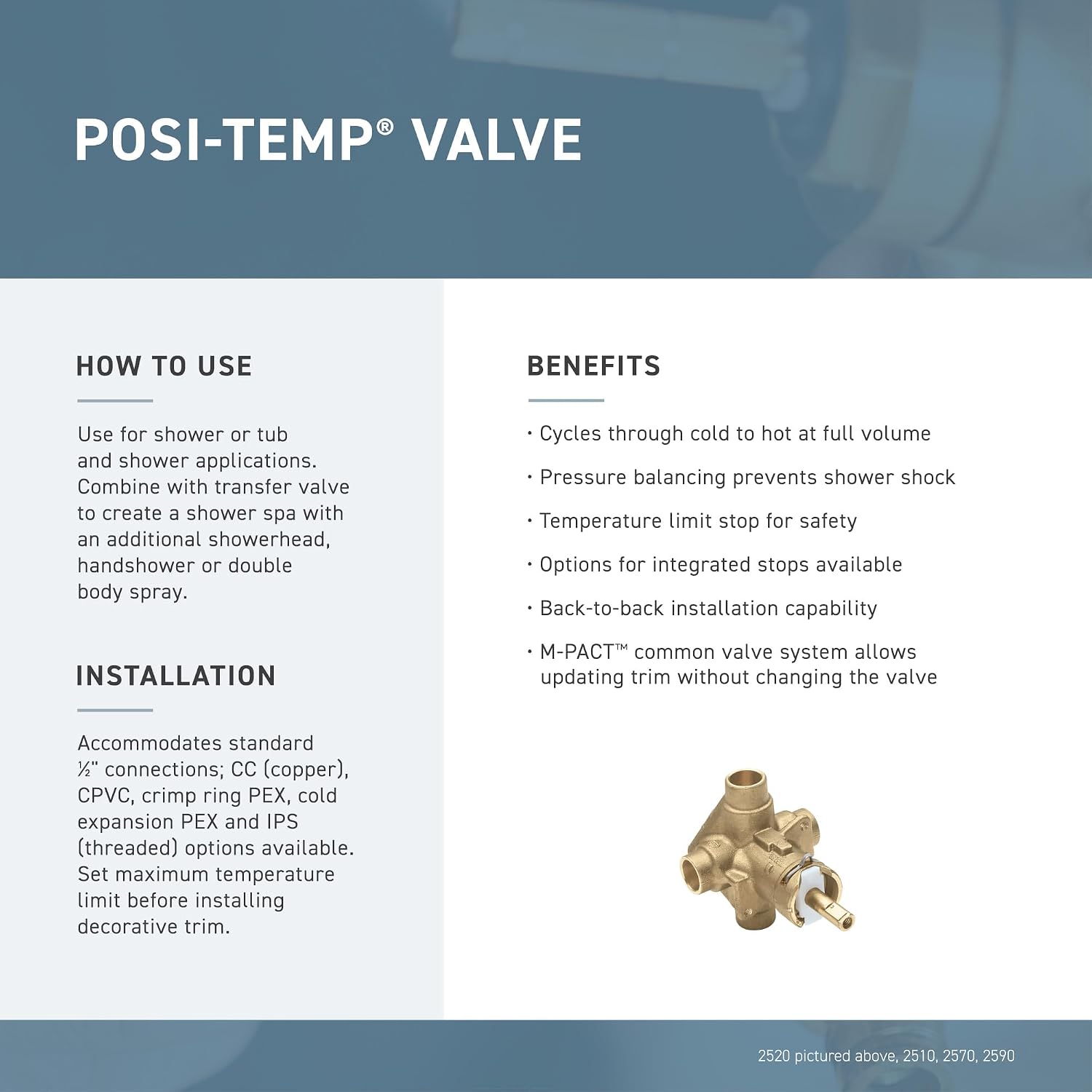 Moen T2312EPBLBelfield Posi-Temp Shower Trim Kit with Eco-Performance Showerhead, Valve Required