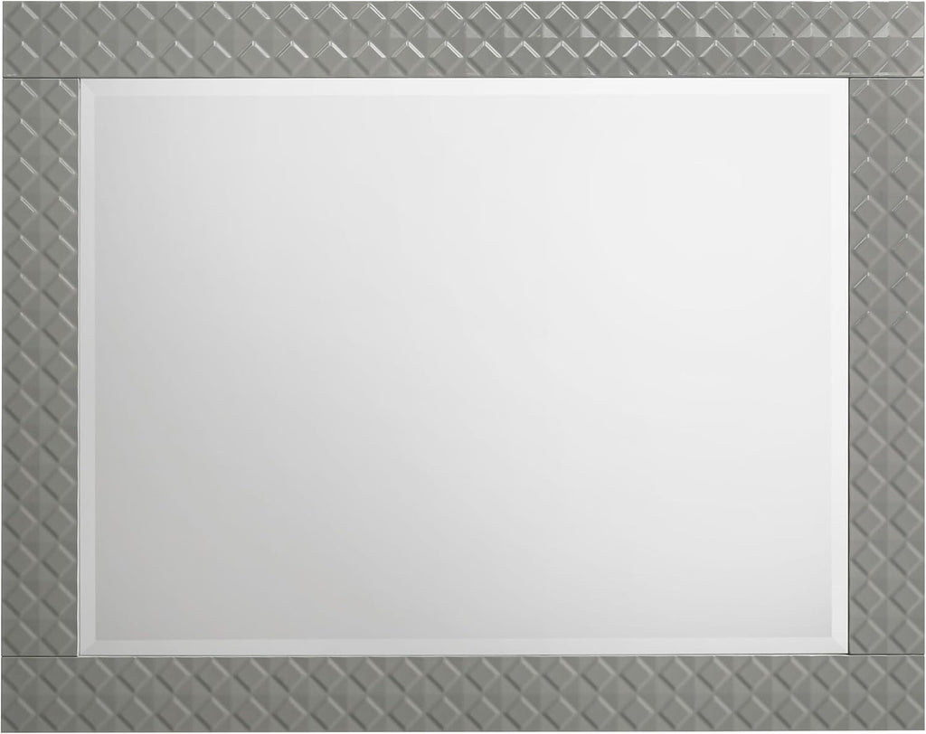 Coaster Home Furnishings Ives Contemporary 4-Piece Bedroom Set Queen Size LED Panel Bed Frame 57-inch Headboard Grey High Gloss 224971Q-S4