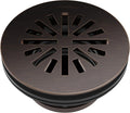 Delta 4 Inch Oil Rubbed Bronze Round Shower Floor Drain with Gasket and Snap-In Drain Gate, Venetian Bronze DT051411-RB
