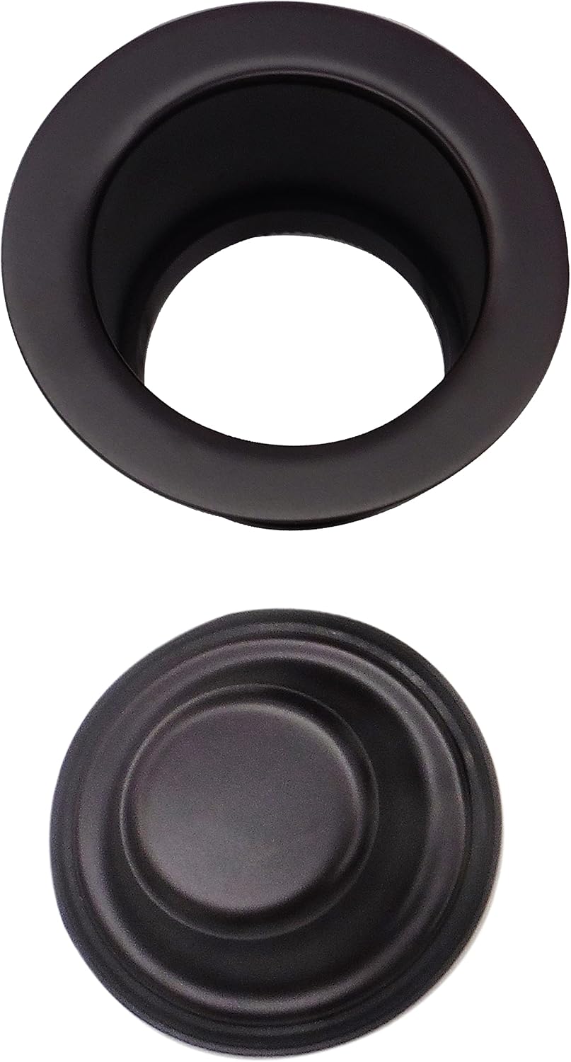 Westbrass CO2175-12 Combo Pack 3-1/2' Wing Nut Twist Style Large Kitchen Sink Basket Strainer and Waste Disposal Drain Flange with Stopper, Oil Rubbed Bronze