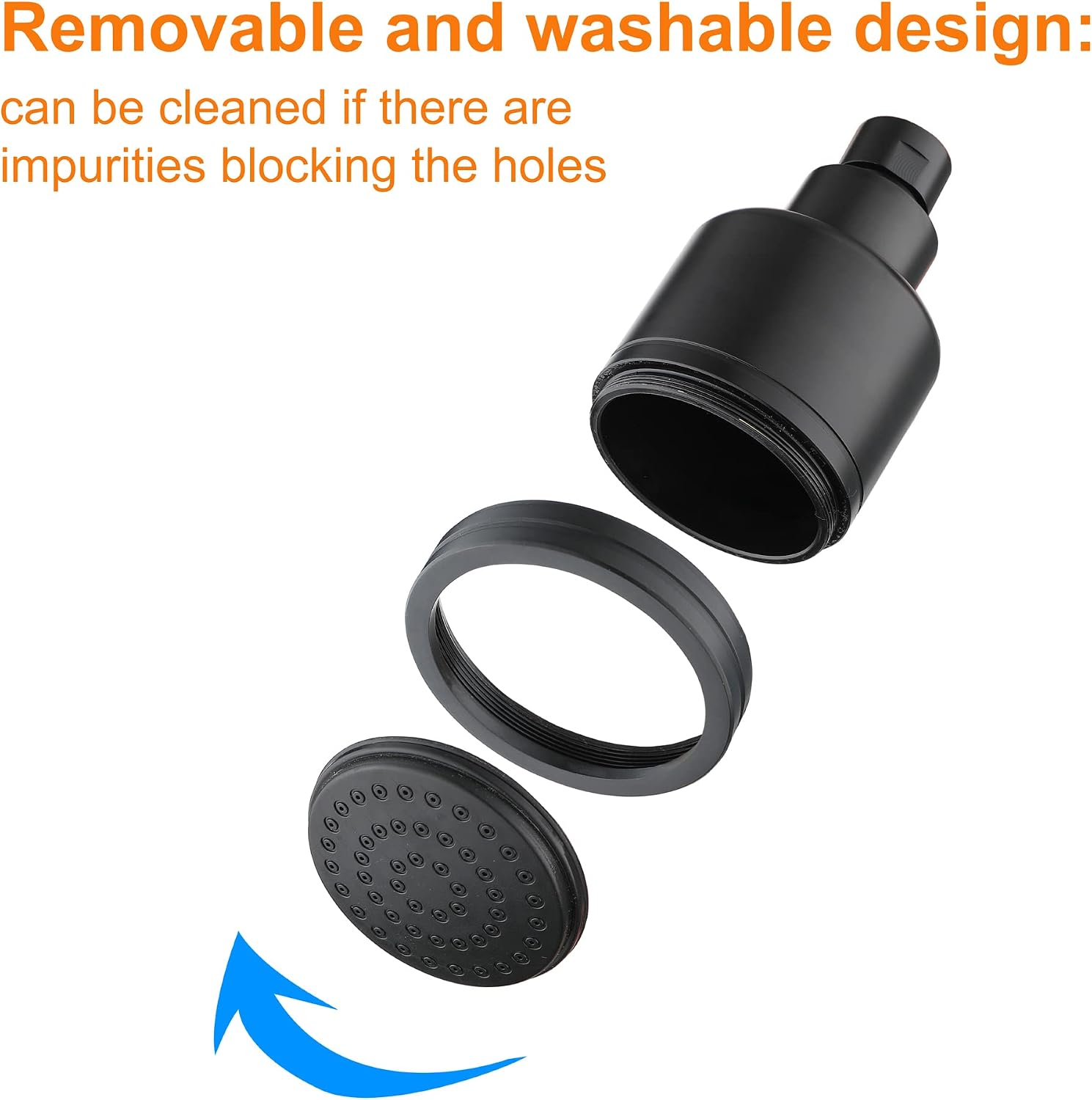 Wall Mounted Shower Faucet Set, Shower Fixtures Shower Mixer, Single Function Shower Trim Kit Pressure Balancing Shower System with Single Spray Detachable Clean Shower Head,Black