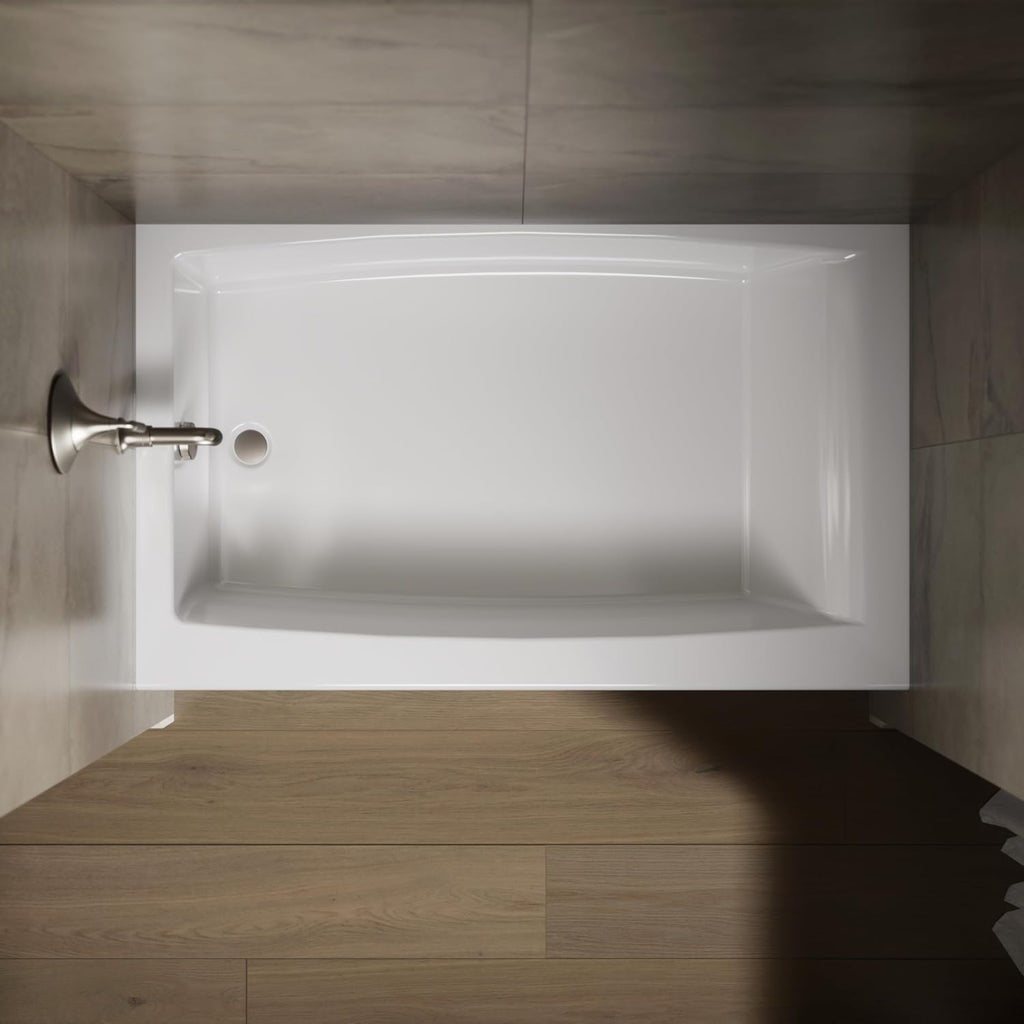 Kohler K-26107-LA-0 Entity 60' x 36' Alcove Bath, Left Drain, White