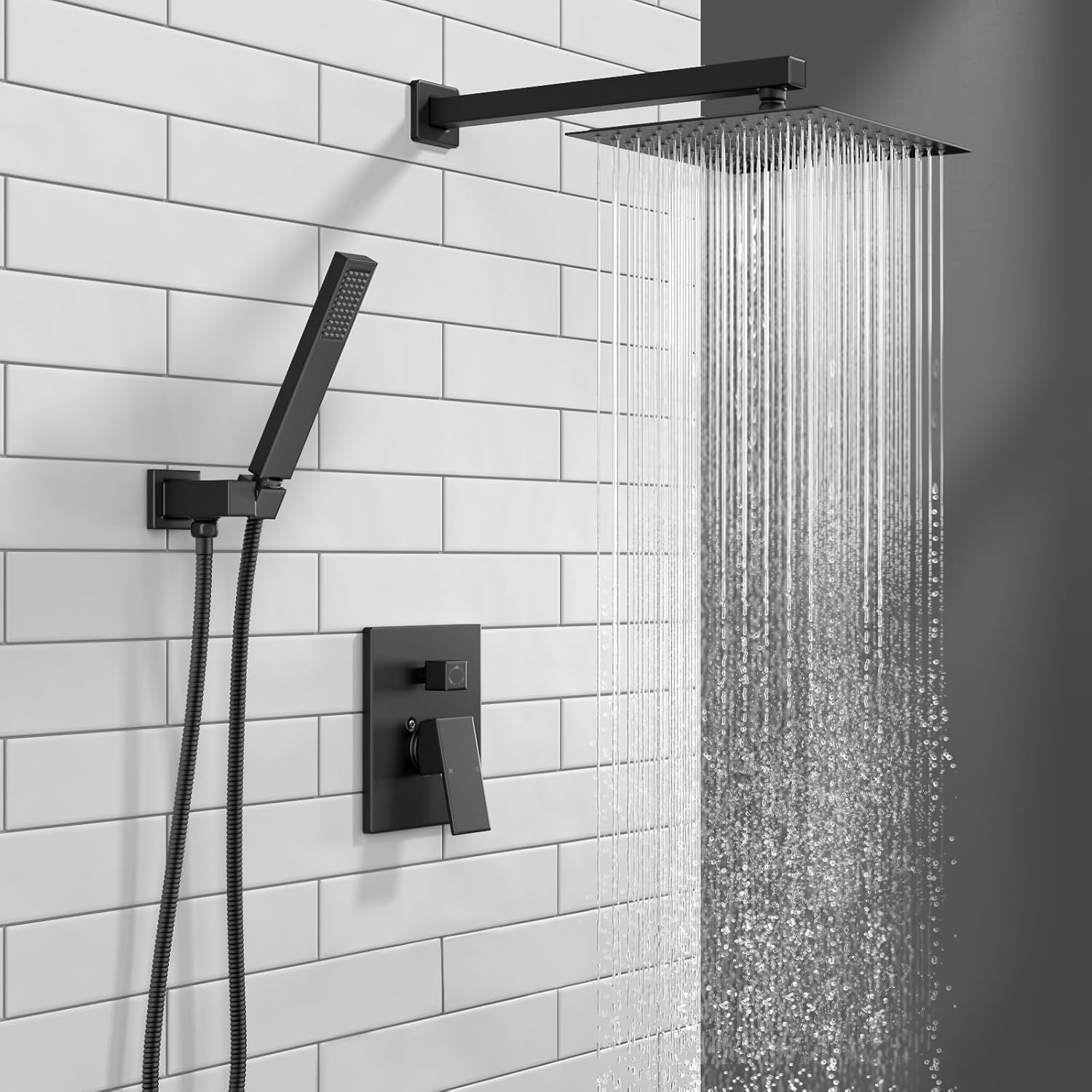 Lava Odoro 2-Setting Shower Faucet Set and Bathroom Faucet, Matte Black