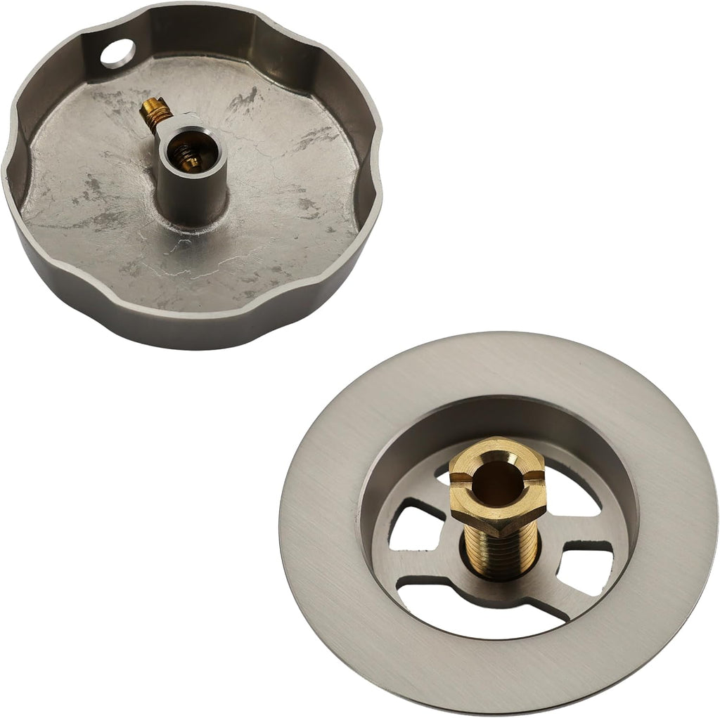 Westbrass D50TE-10-07 Standard 1-1/2' Replacement Trim for Cable Drive Bath Drain Waste & Overflow Assemblies, Satin Nickel (10-Pack)