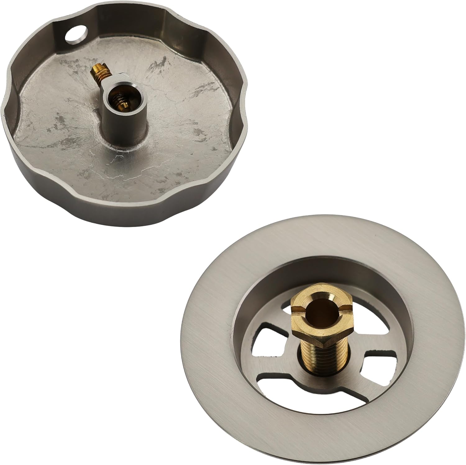 Westbrass D50TE-10-07 Standard 1-1/2' Replacement Trim for Cable Drive Bath Drain Waste & Overflow Assemblies, Satin Nickel (10-Pack)