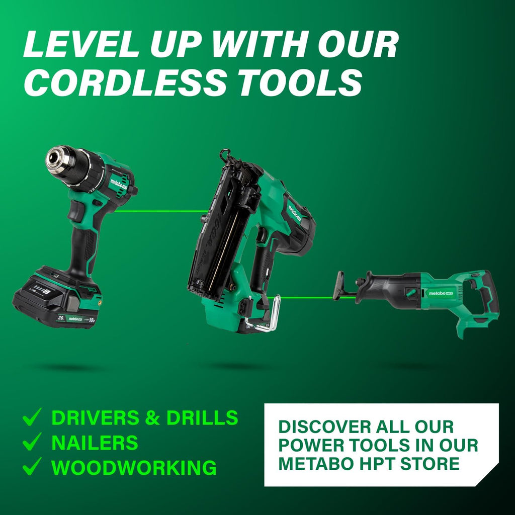 Metabo HPT 18V MultiVolt Cordless Reciprocating Saw, Orbital Cut Mode, 36% Less Vibration, 1-1/8' Stroke Length, 3,000 SPM, LED Light, Tool Body Only, CR18DBQ4