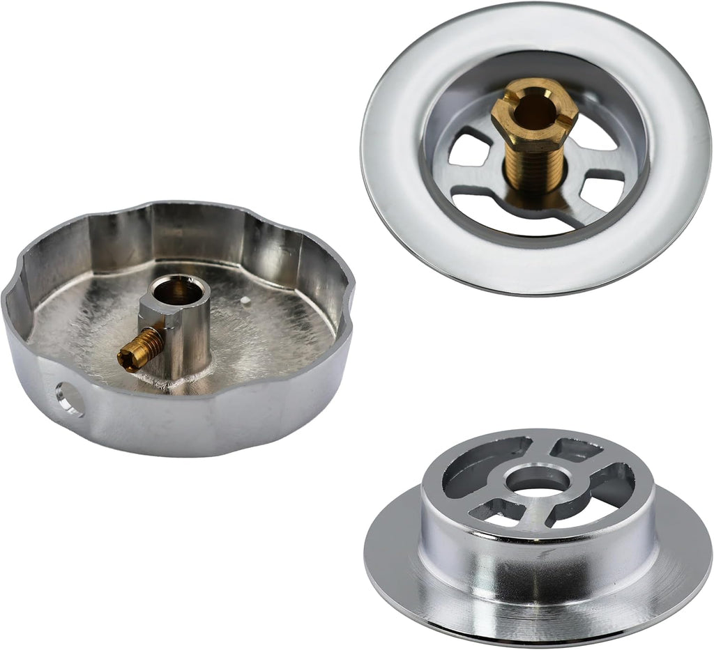 Westbrass D50P45-26 45' Cable Drive Standard Bath Drain Trim Kit with Rotary Overflow Cover Knob, Pop-Up Stopper and Sch. 40 PVC Fittings, Polished Chrome (4-Pack)