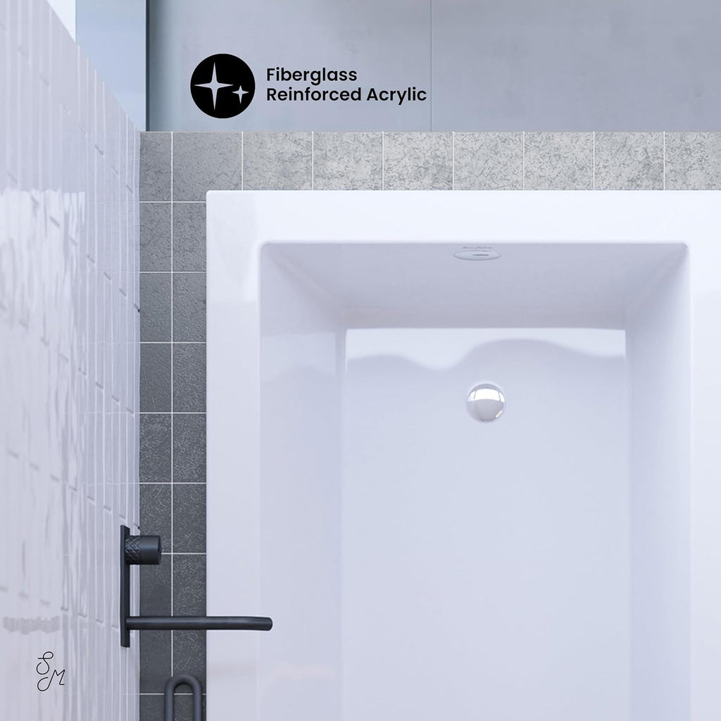 Swiss Madison Voltaire 54' x 30' Reversible Drain Drop-In Bathtub
