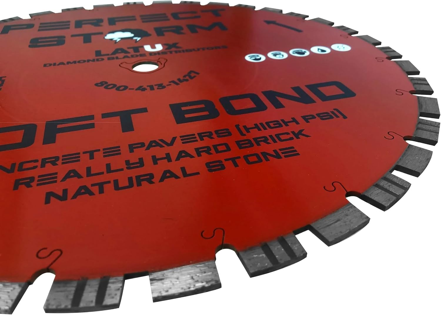 Perfect Storm Multifunctional Diamond Blade for Dry or Wet Cutting, Compatible with IQ Power-Tool Saw, 16.5 Inches, 10 Bond